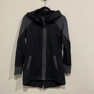 North Face Quilted fleece zip up hoodie